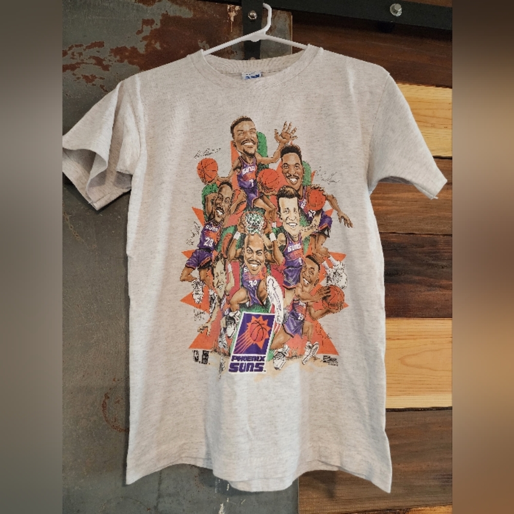 Vintage 90's Phoenix Suns Caricature Tee. Made In USA 100% Cotton